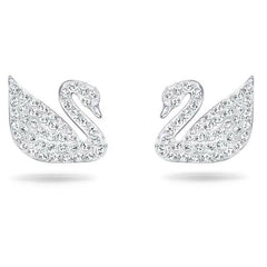 Stainless White Swan Earrings
