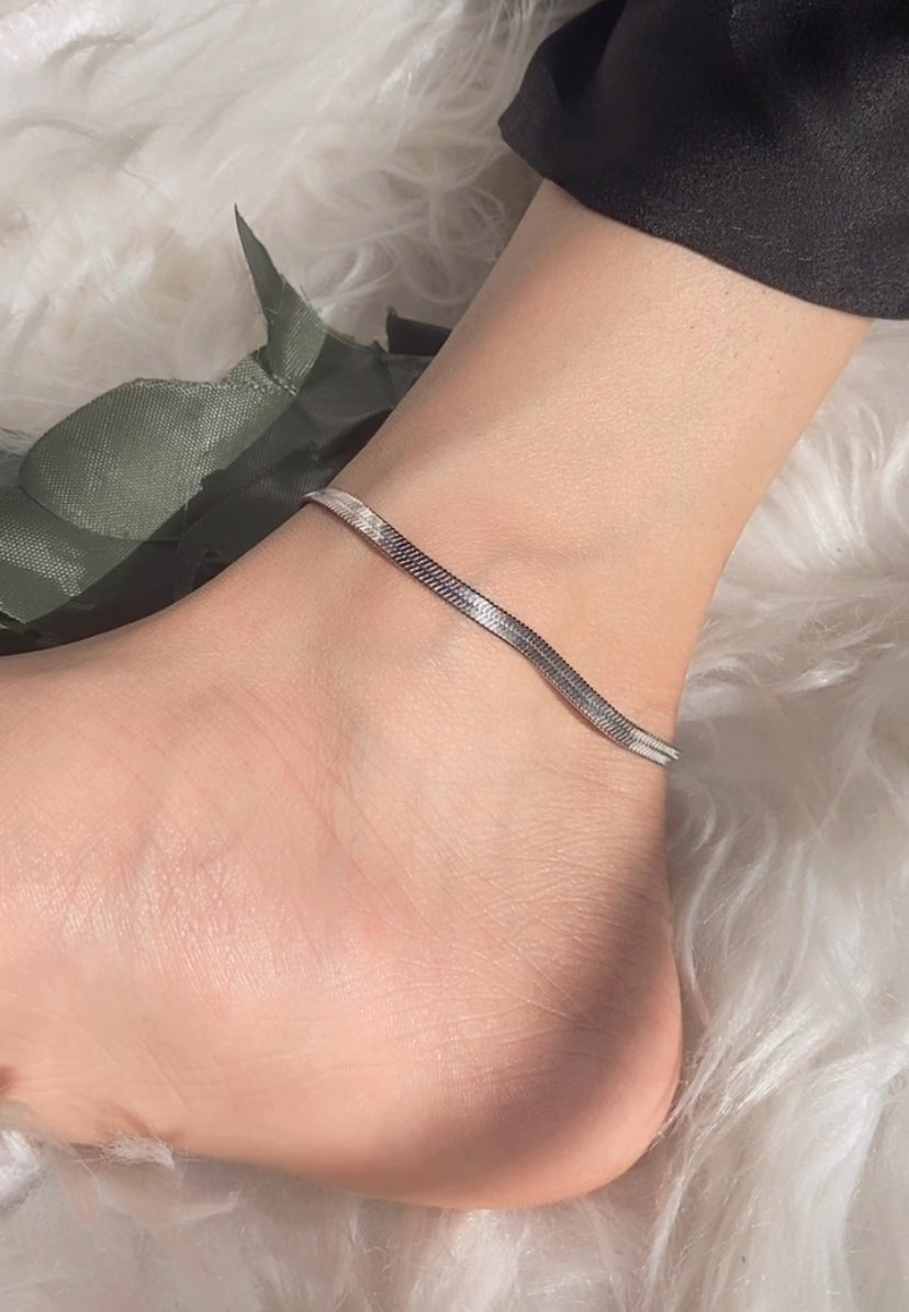 Elegant Silver Snake Anklet – Stylish & Unique Anklet For Girls