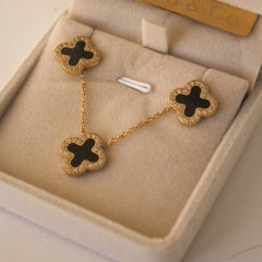 Midnight Clover set  Neckalce Braclate stud